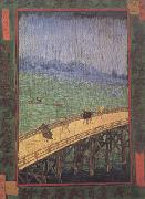 Vincent Van Gogh Japonaiserie:Bridge in the Rain (nn04) Sweden oil painting artist